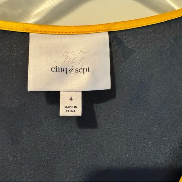 Cinq á Sept Floral Cameron Yellow & White Wrap Dress | Size 4 - Picture 5 of 9